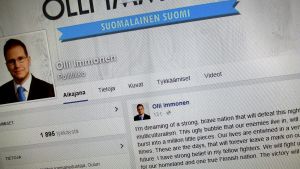 Olli Immonen publicerade sitt inlägg på Facebook på fredag kväll. Olli Immonens Facebooksida.