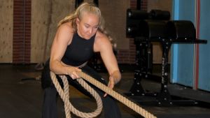Stefanie Hagelstam vistas en stor del av sin tid i crossfitgymmet i Tölö i Helsingfors. Stefanie Hagelstam