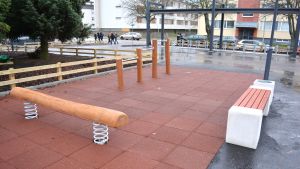 En del nya saker på skolgården, men inte mycket som också grannskapet kunde ha nytta av. Lyceiparkens skolas gård.