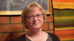 Birgitta Gran var inte särskilt överraskad över att det gick bra för hennes parti i Hangö. Porträttbild på Birgitta Gran.