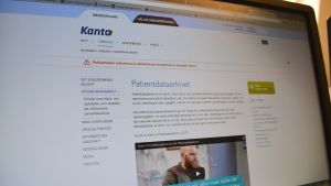 I patientdataarkivet Kanta samlas alla finländares patientinformation. print screen av patientdataarkivet