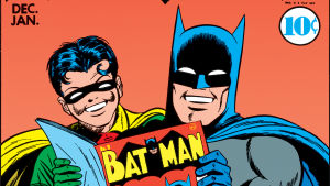 Batman ja Robin lukemassa Batman-lehteä