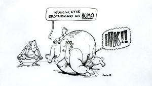 Pentti Jarlan piirros ennakkoluuloista