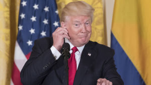 Donald Trump President Donald trump på en presskonferens torsdagen den 18 maj.