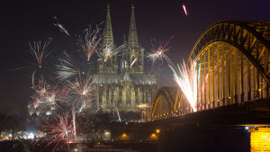Nyårsfyrverkeri i Köln