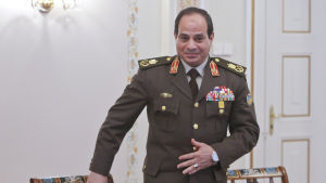 President Andel Fattah Al-Sisis regim försöker krossa allt politiskt motstånd med våld, menar Amnesty International i en ny rapport. Al-Sisi ledde underrättelsetjänsten under Hosni Mubarak Egyptens ledare Abdel Fattah al-Sisi anländer till ett möte med Rysslands president Vladimir Putin 13.2.1024