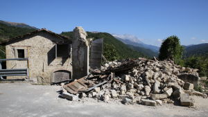 Efter jordbävningen i Accumoli.