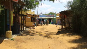 Somaliska byn i Nakivale. Somaliska byn i Nakivales flyktingbosättning i Uganda