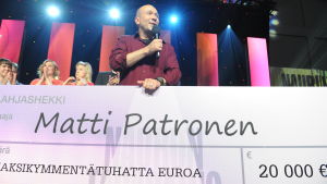 Naurun tasapainon voittaja Matti Patronen.