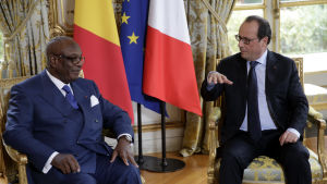 Malis president Ibrahim Boubacar Keïta var på statsbesök i Frankrike förra månaden. Här med president François Hollande i Élyséepalatset. Malis president Ibrahim Boubacar Keïta var på statsbesök i Frankrike i oktober 2015. Här med president François Hollande i Élyséepalatset.