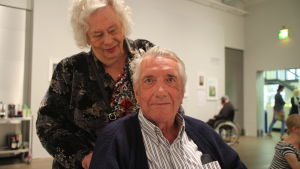 Marita och Lauri Majander under utställningens vernissage. Marita och Lauri Majander under utställningens vernissage.
