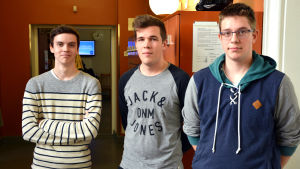 Hannes Kankaanpää, Tobias Eriksberg och Thomas Thijssen från Kristinestads gymnasium. Hannes Kankaanpää, Tobias Eriksberg och Thomas Thijssen från Kristinestads gymnasium.