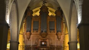 Orgeln i Collégiale-Saint-Jean-Baptiste i Roquemaure, Frankrike.
