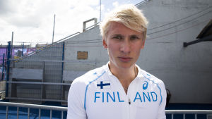 Samuli Samuelsson går in som utmanare i finalen. Samuli Samuelsson, U23-EM 2017.