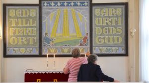 Altartavla i Kullo bykyrka målad av Ellen Segerstråle.