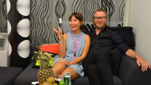 Anka med Matt (FUSK). Matt Berninger ville gärna bli fotad med Webb-Anka.