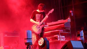 Radiohead-gitarristen Jonny Greenwood. Jonny Greenwood från Radiohead, Berlin 2016.