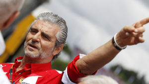 Ferrarichefen Maurizio Arrivabene. Maurizio Arrivabene, Ferraris stallchef, juni 2015.
