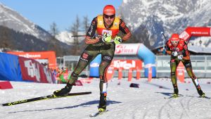 Eric Frenzel och Johannes Rydzek var på hugget i Seefeld 2019. Johannes Rydzek (t.v.) och Eric Frenzel, januari 2017.