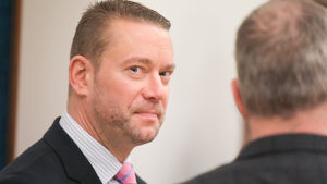 Riksdagsledamot Stefan Wallin. Stefan Wallin i riksdagen i april 2016.