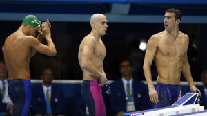 Chad Le Clos, László Cseh och Michael Phelps
