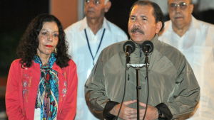 Daniel Ortega och hans fru Rosario Murillo. Daniel Ortega och hans fru Rosario Murillo.
