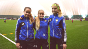 Ella Björklund, Edda Finnila Broman och Nellie Peltonen Ella Björklund, Edda Finnila Broman och Nellie Peltonen från Vasa Ifk