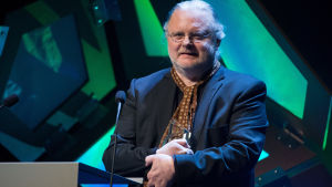 Jon Fosse på prisgalan i Reykjavík. Jon Fosse, Nordiska rådets litteraturpris 2015