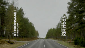Förslag på välkomstskylt, Kimitoöns kommun. 