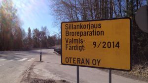 Pentby bro. Pentby bro på väg 111 (Västra omfartsvägen) i Billnäs som ska repareras sommaren 2014.