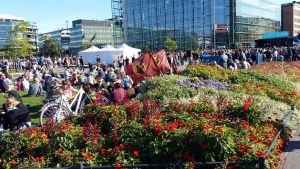 Europa säger välkommen på Medborgartorget i Helsingfors. Europe Says Welcome på Medborgarplatsen i Helsingfors 12.9.2015.