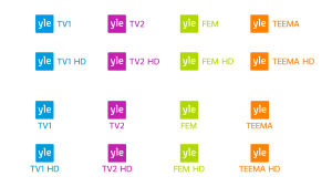 Yles tv-kanallogotyper i färg