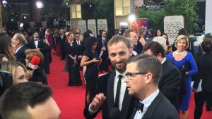 Märt Avandi och Klaus Härö på röda mattan. Märt Avandi och Klaus Härö på röda mattan på Golden Globe.