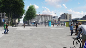 Universitetsgatans ska enligt planerna få en till bit gågata. Universitetsgatan.