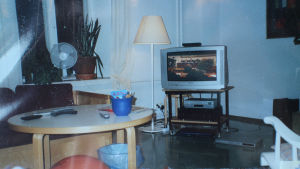 Tv-rummet på Lappviken. Tv-rum på Lappviken. Från Katarina Petterssons fotoalbum.