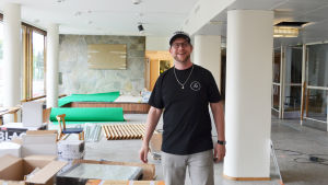 Timo Siitonen från A21 som ska driva restaurangen i uppstartscentret. Restaurangen ska hålla öppet från morgon till kväll. Timo Siitonen från A21 som ska starta restaurang här.