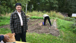 Nils Staaf från Brage i Vasa säljer nypotatis direkt från landet. Nils Staaf från Brage i Vasa säljer nypotatis direkt från landet.