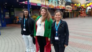 Julian Owusu, Emelie Weski och Sara Corneliussen på nordisk ungdomskongress i Finland. Julian Owusu, Emelie Weski och Sara Corneliussen på nordisk ungdomskongress i Finland.