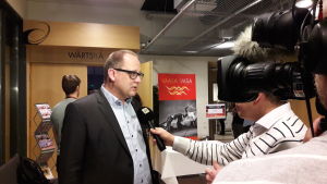 Tomas Häyry Vasas stadsdirektör Tomas Häyry under kick off-evenemanget för Gigafactory.