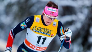 Maiken Caspersen Falla vann sprintcupen förra säsongen. Maiken Caspersen Falla, Ruka 2016.