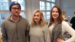 Aku Eerola, Kaisla Koivisto och Milla Ruuska. Aku Eerola, Kaisla Koivisto och Milla Ruuska.