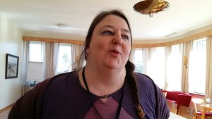Laura Lodenius Laura Lodenius i Hangö i anslutning till Folktingets session där 12-13.5.2017