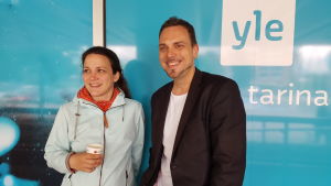 Ohjaaja Johanna Freundlich ja säveltäjä Rene Ertomaa Ohjaaja Johanna Freundlich ja säveltäjä Rene Ertomaa