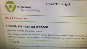 När man är arbetslös vill man hellre möta en människa än en webbsida. TEwebbsida