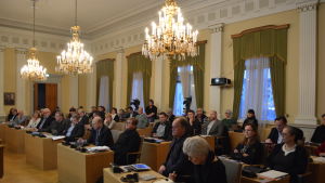 Fullmäktige i Jakobstad. Fullmäktige i Jakobstad är samlat till fullmäktigemöte