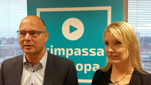 Förändringsdirektörerna Antti Parpo och Laura Leppänen. Antti Parpo och Laura Leppänen
