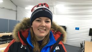 Kristen Gowdy från det amerikanska skeletonförbundet. Kristen Gowdy jobbar för USA:s skeletonlandslag.
