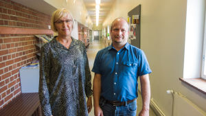 Rektorn Marina Sjöholm och biträdande rektorn Joakim Häggström. Rektor Marina Sjöholm och biträdande rektor Joakim Häggström.