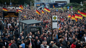 Högerextrema demonstrerar i Chemnitz. Högerextrema demonstrerar i Chemnitz i Tyskland.