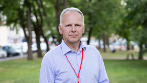 Jord- och skogsbruksminister Jari Leppä från Centern. Maatalousministeri Jari Leppä Porin SuomiAreenassa